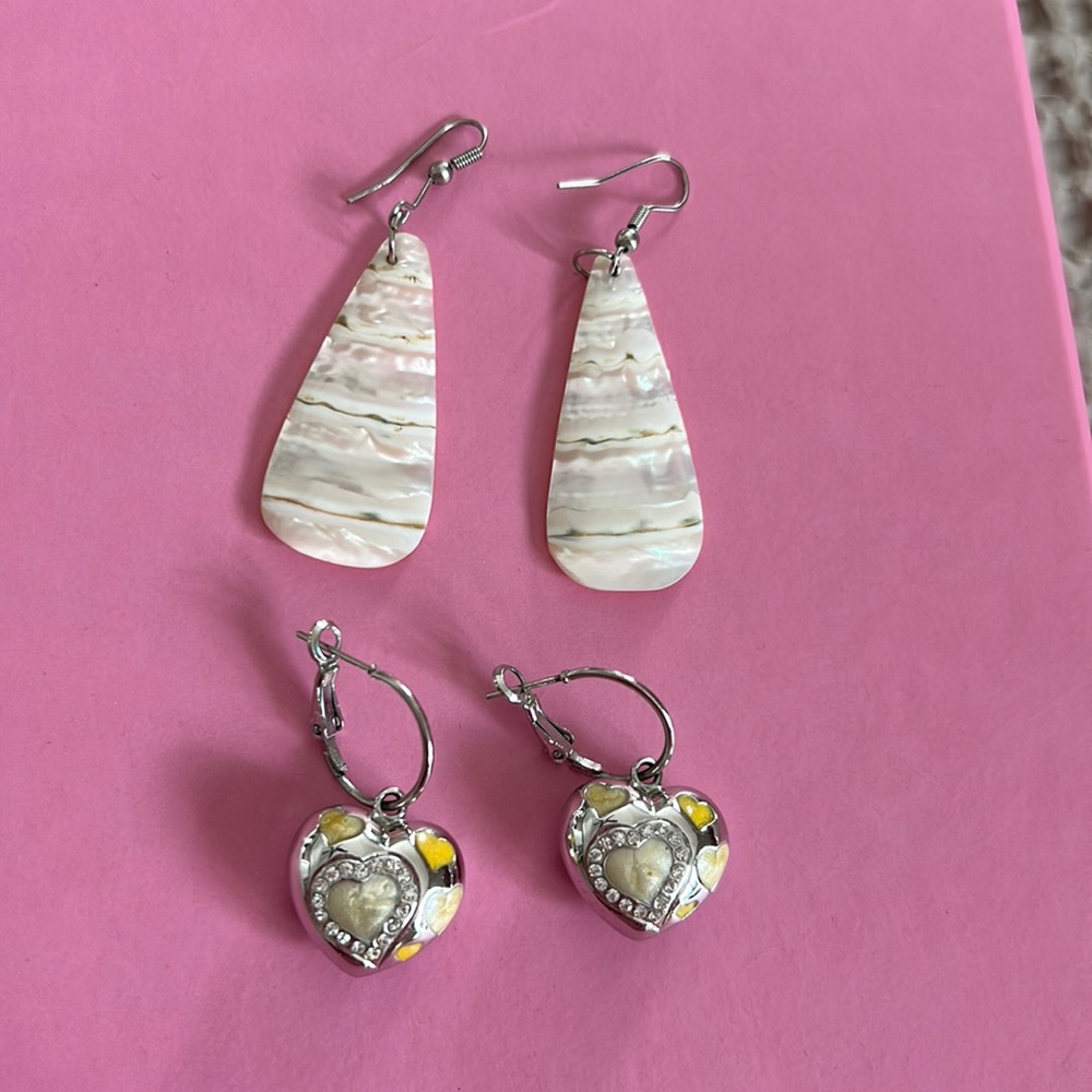 2 sets of unique earrings.